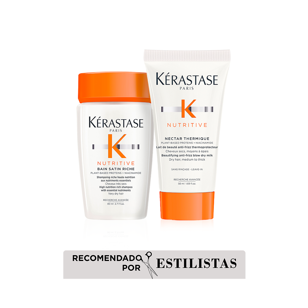 Pack Nutritive Kerastase Shampoo Bain Riche + Protector térmico