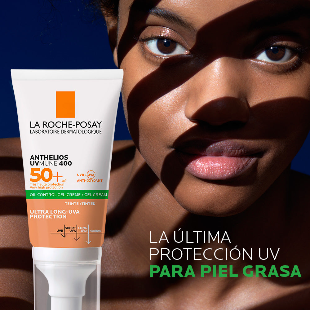 Protector Solar Anthelios UVMune 400 Oil Control Toque Seco con Color FPS 50+ 50ml bloqueador