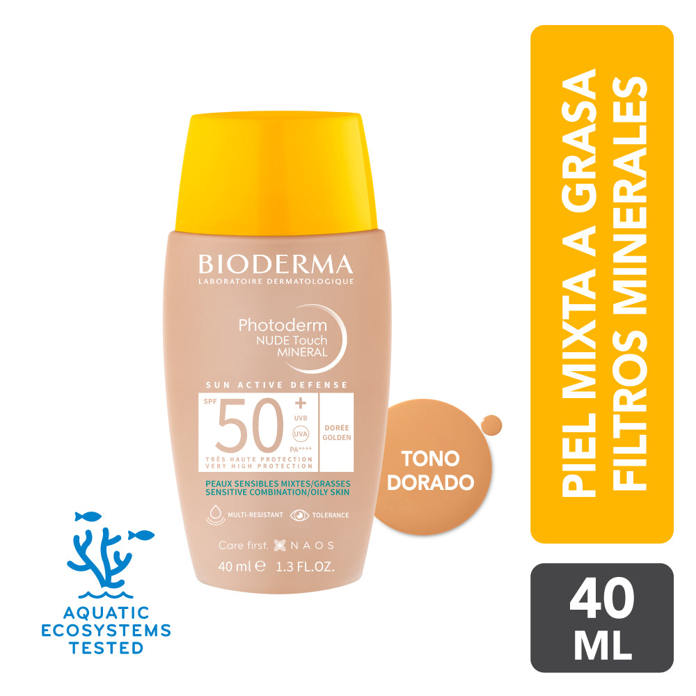 Bioderma photoderm Nude touch mineral SPF50+ DOREE - 40ml
