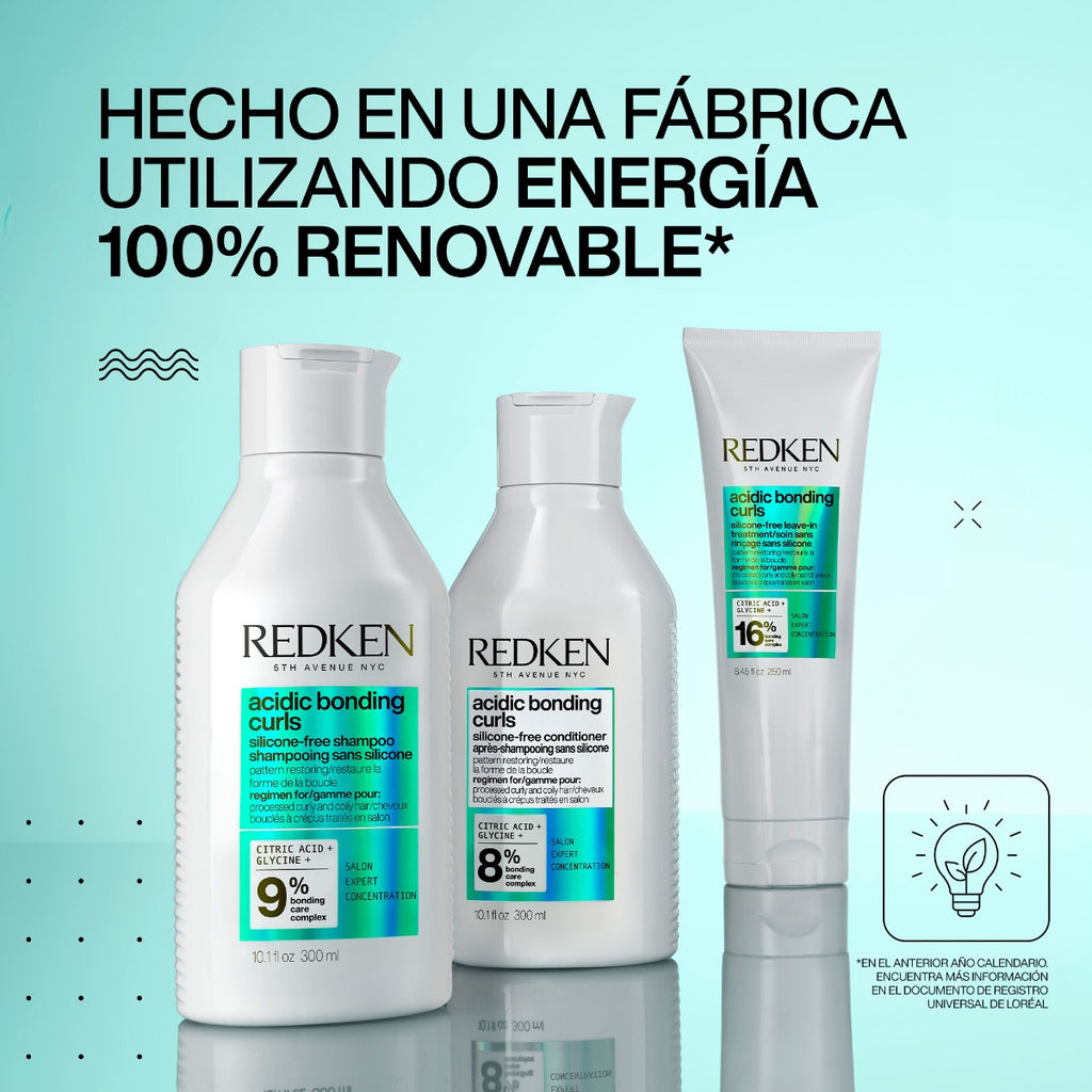 Acondicionador sin siliconas para cabello con rizos y rulos procesados y dañados Acidic Bonding Curls 300ml Redken