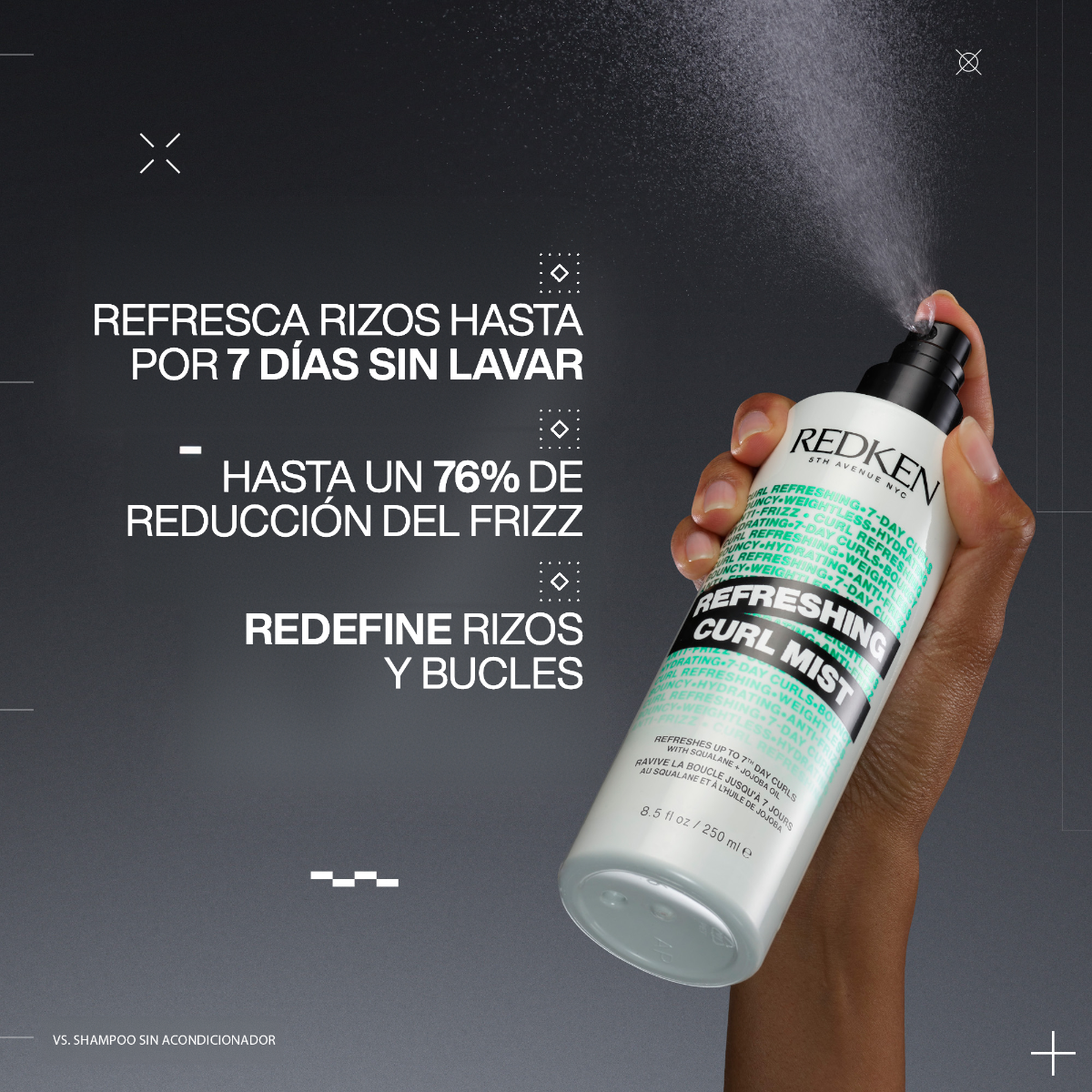 Refreshing Curl Mist para cabello rizado Acidic Bonding Curls 250ml Redken