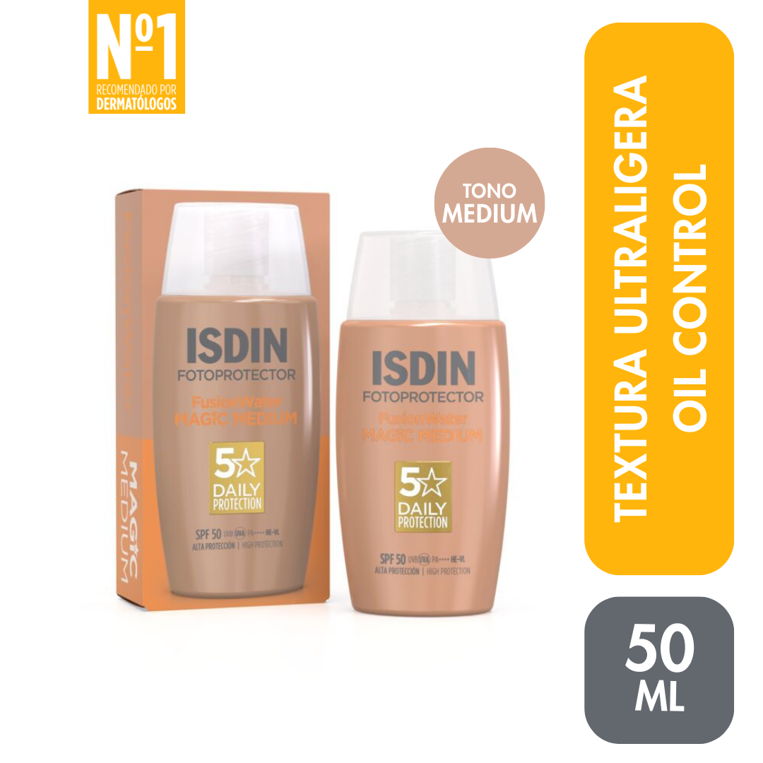 Fotoprotector ISDIN Fusion Water Magic Color Medium SPF 50 50ml