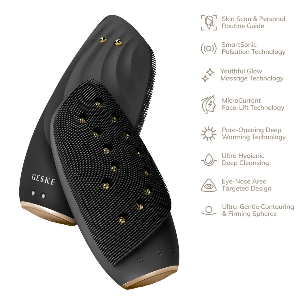 GESKE | Sonic Thermo Facial Brush & Face-Lifter | 8 in 1