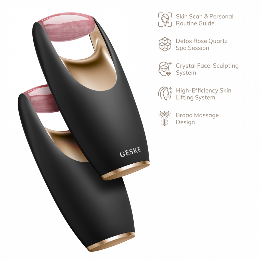 GESKE | Rose Quartz Roller | 5 in 1