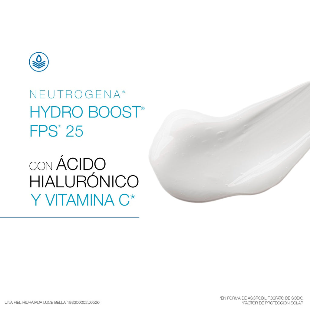 Crema Hidratante Facial en Gel Neutrogena Hydro Boost Ácido Hialurónico FPS 25 40g