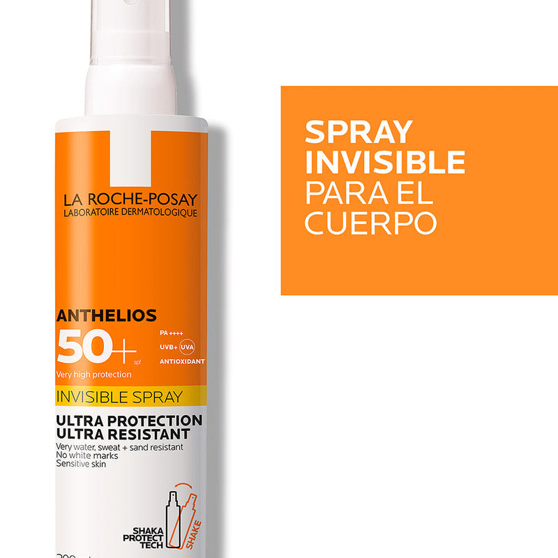 Protector Solar Corporal Anthelios Spray Invisible FPS 50+ 200ml bloqueador