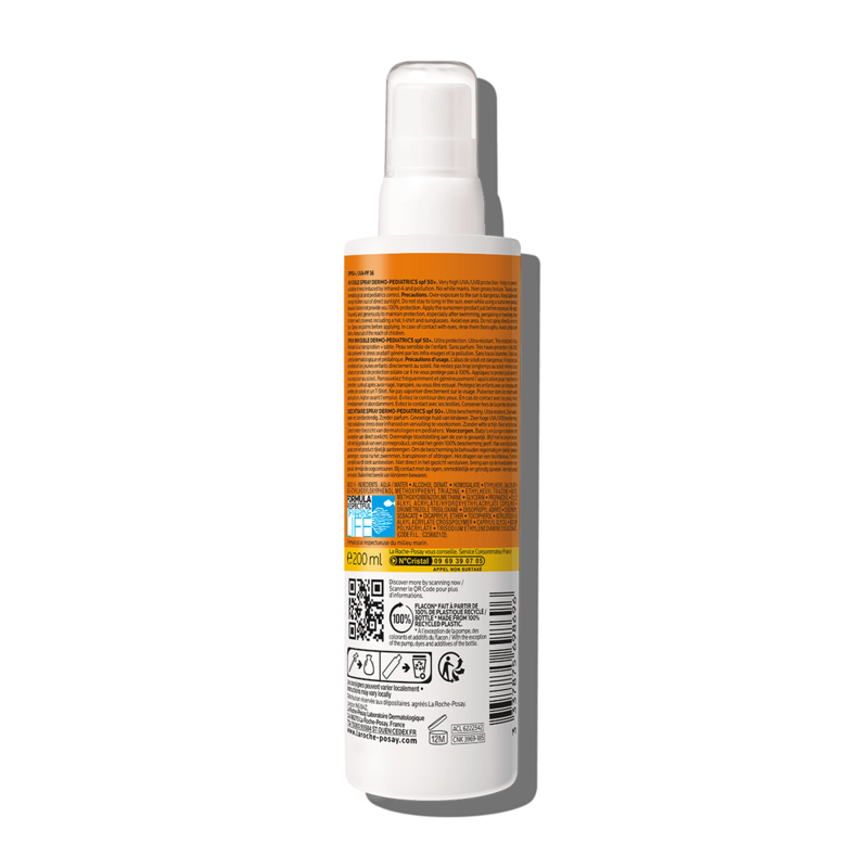 Protector Solar Corporal Anthelios Spray Dermopediátrico FPS 50+ 200ml bloqueador