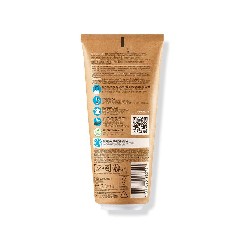 Bálsamo Corporal Pieles Secas Lipikar Baume AP+M Tubo Cartón 200mL