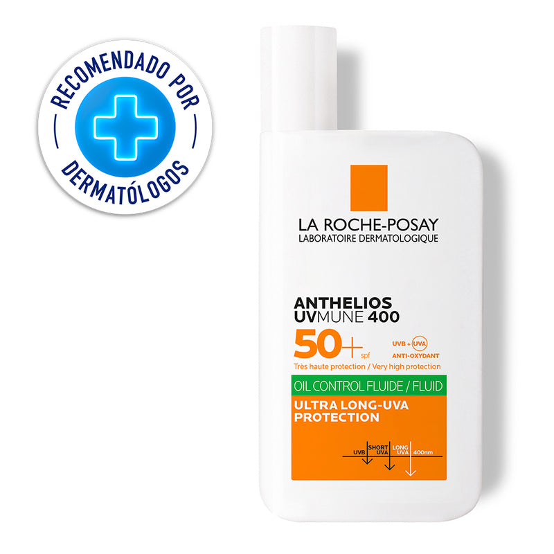 Protector Solar Anthelios UVMune 400 Oil Control Fluido Invisible FPS 50+ 50ml bloqueador