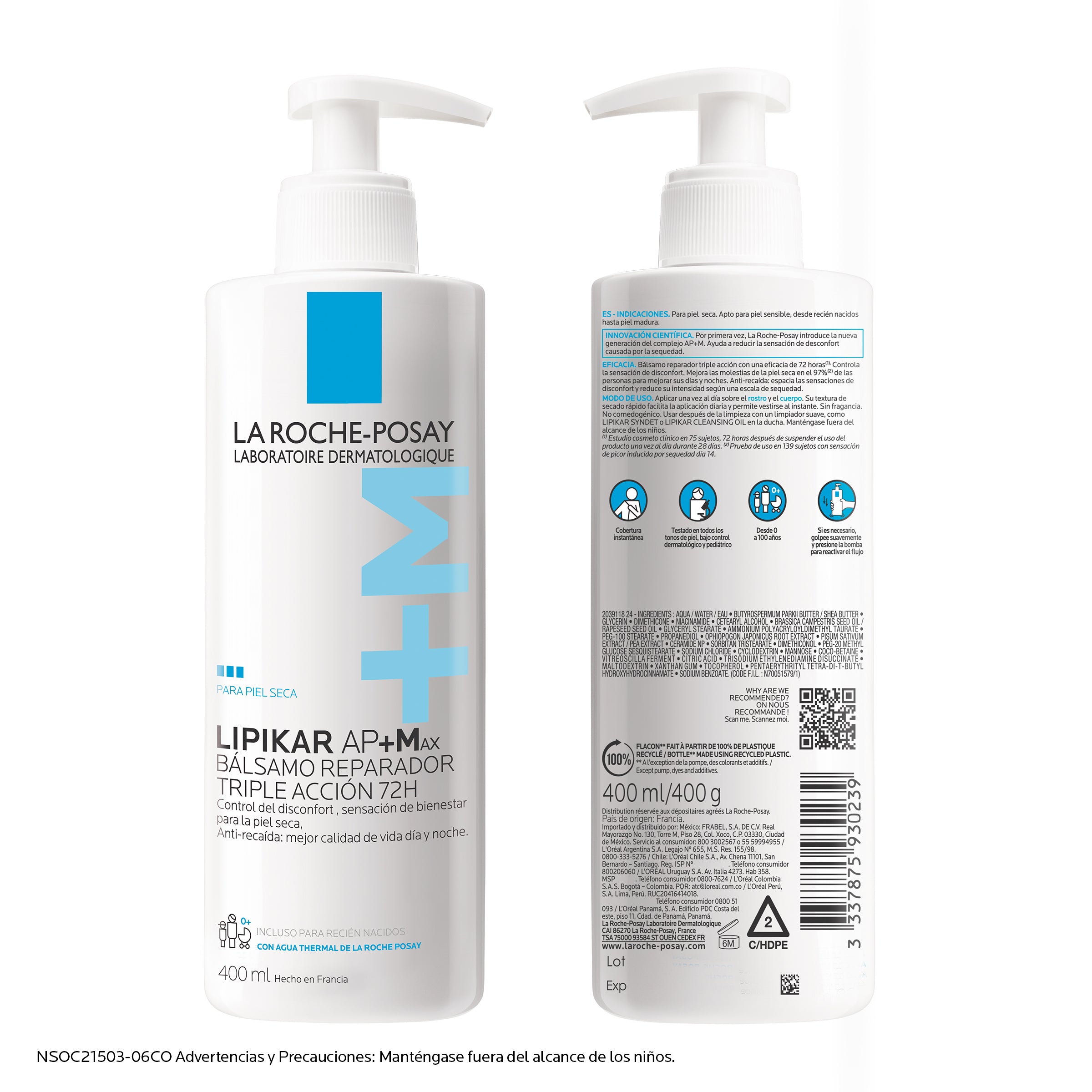 Lipikar Baume Ap+ Max 400Ml | La Roche Posay