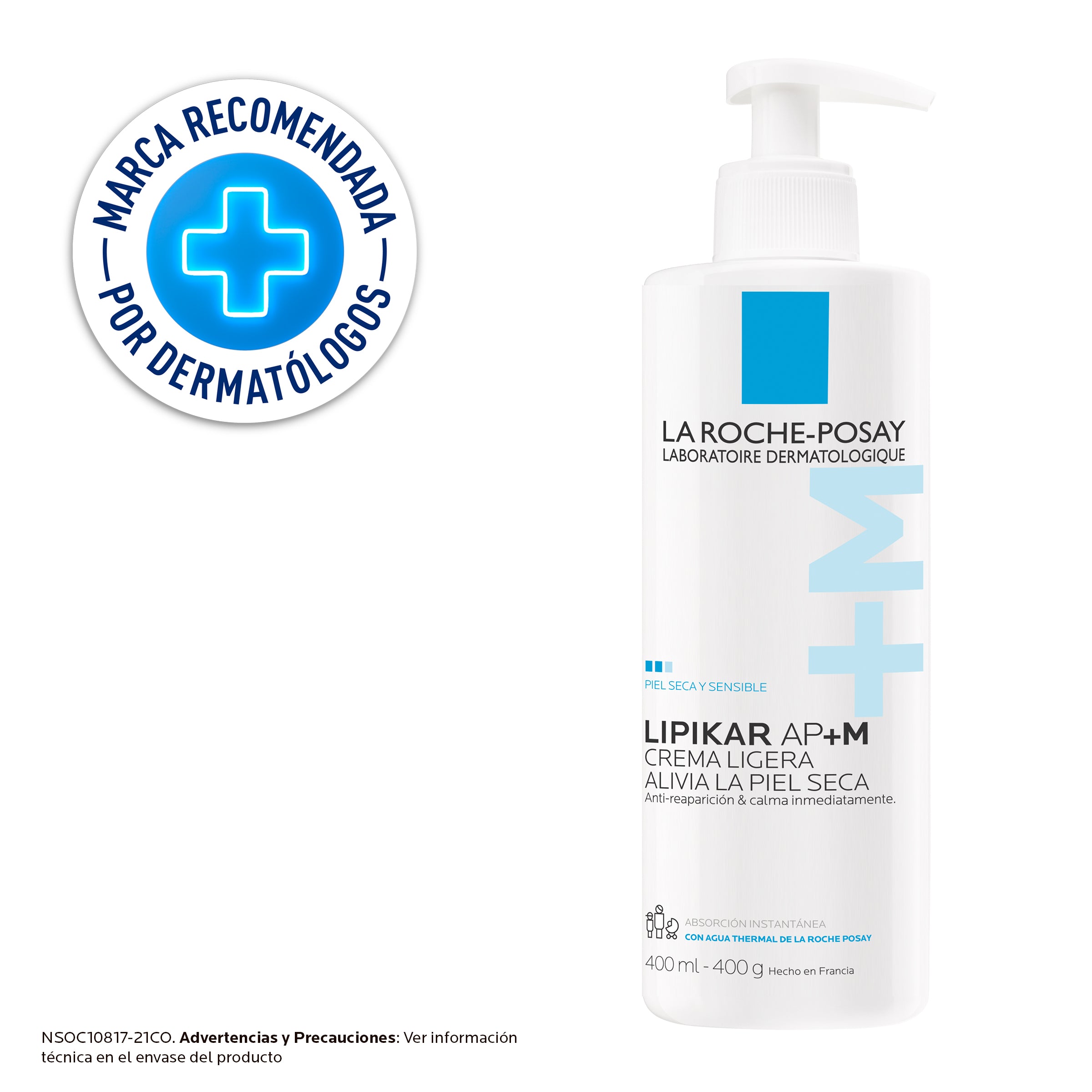 Lipikar Baume Light Ap+M 400Ml | La Roche Posay