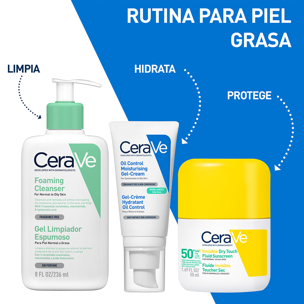 Protector Solar Fluido Invisible Oil Control SPF50+ 50ml | Cerave