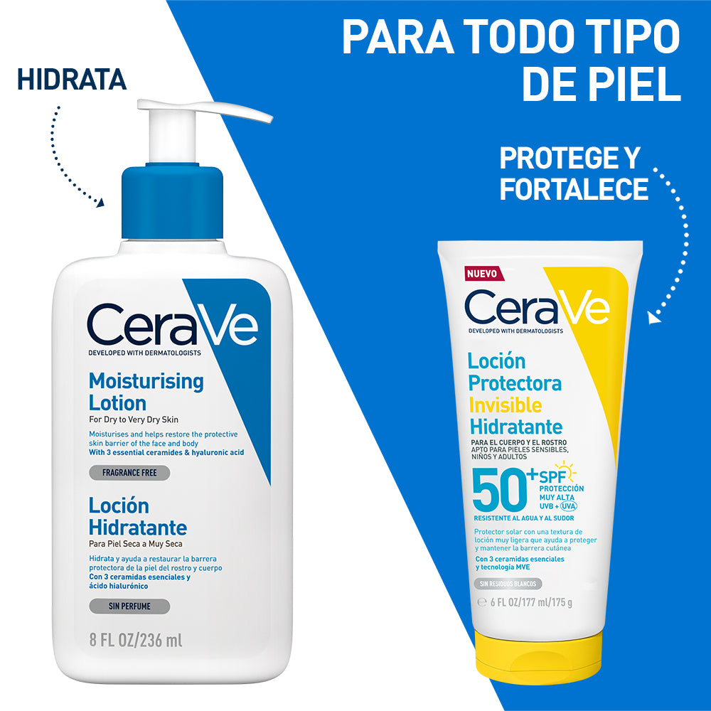 Protector Solar Loción Invisible Hidratante SPF50+ 177ml | Cerave