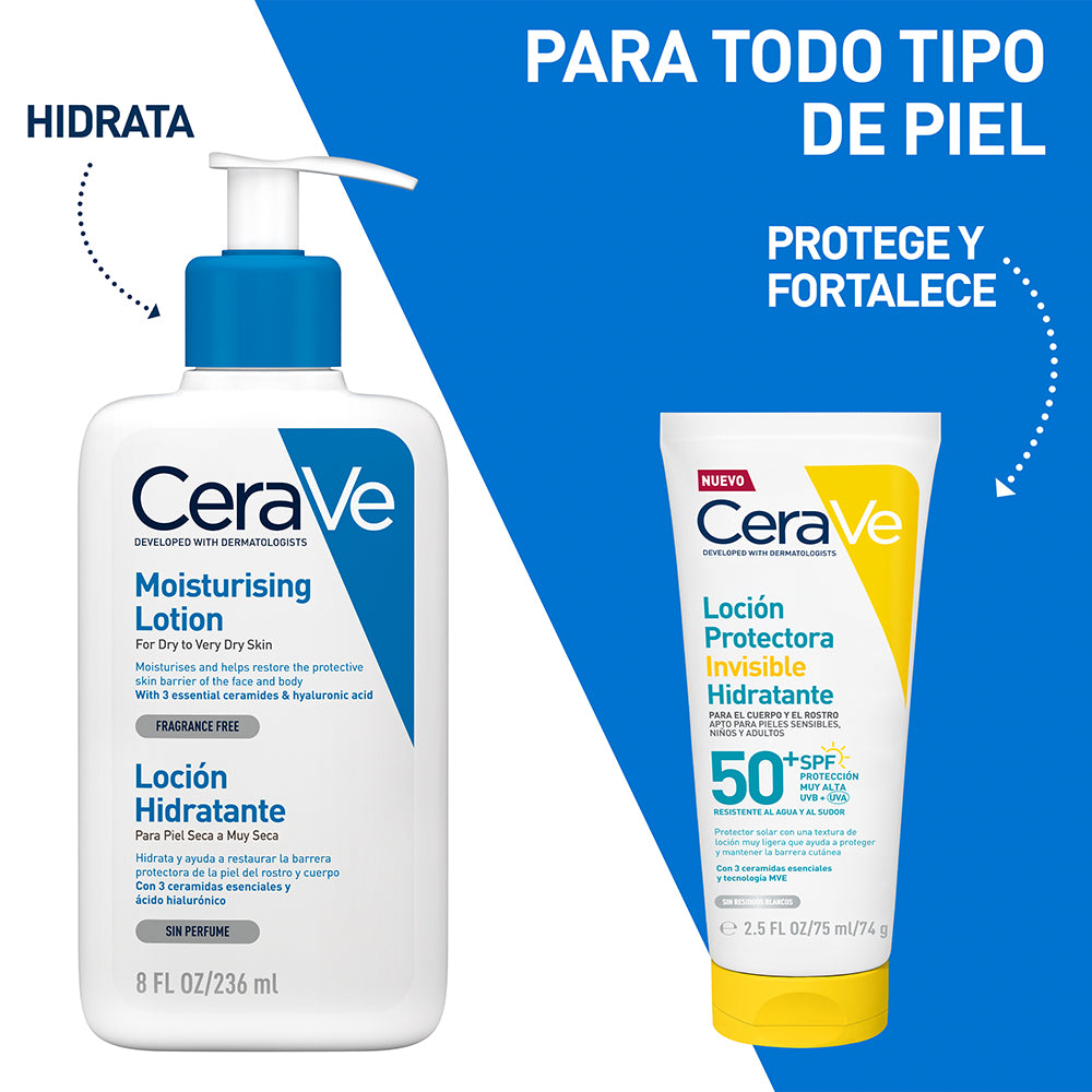 Protector Solar Loción Invisible Hidratante SPF50+ 75ml | Cerave