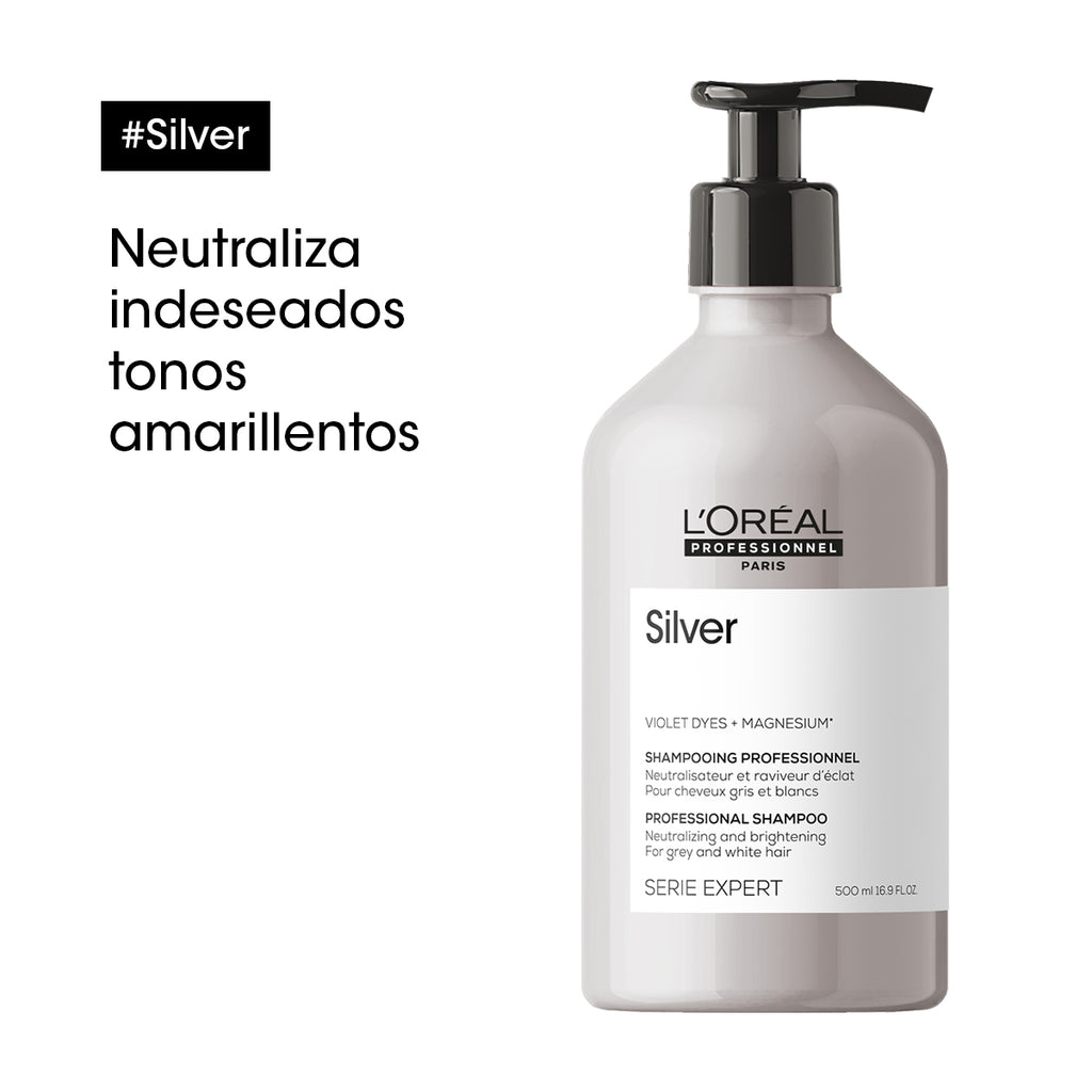 Shampoo para cabellos blancos o grises Silver 500ml