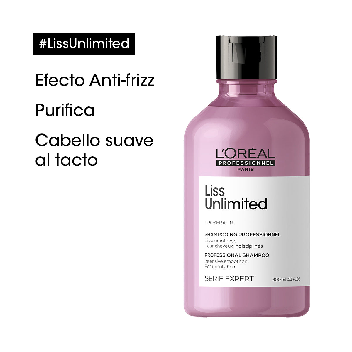 Shampoo para cabello con frizz Liss Unlimited 300ml Loreal Professionnel