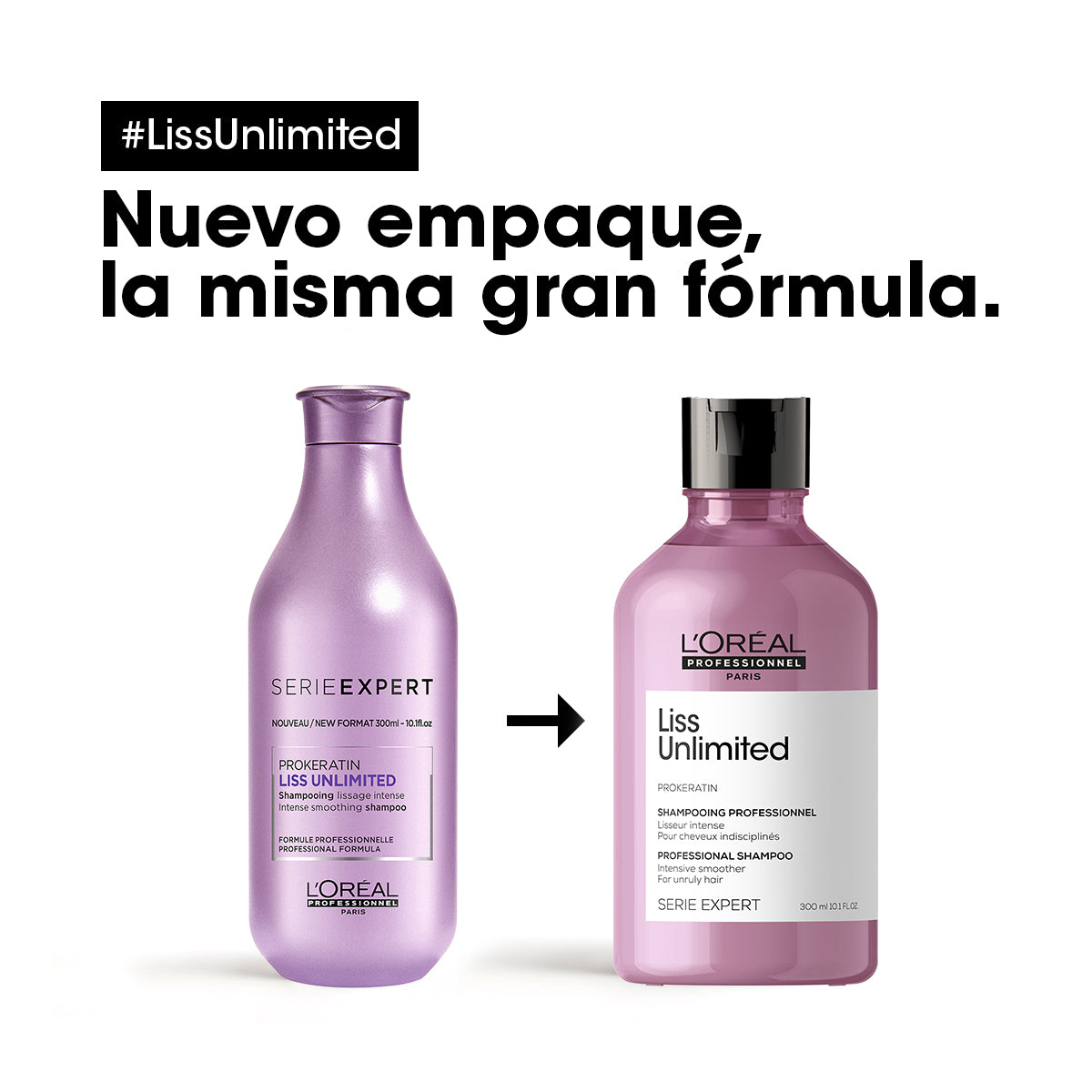 Shampoo para cabello con frizz Liss Unlimited 300ml Loreal Professionnel