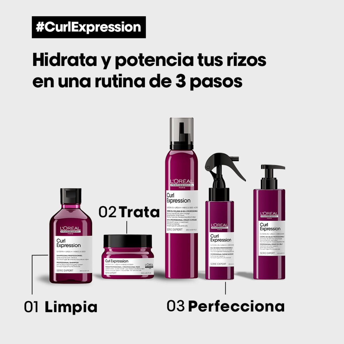 Shampoo en gel limpiador para cabello con rulos Curl Expression 300ml Loreal Professionnel