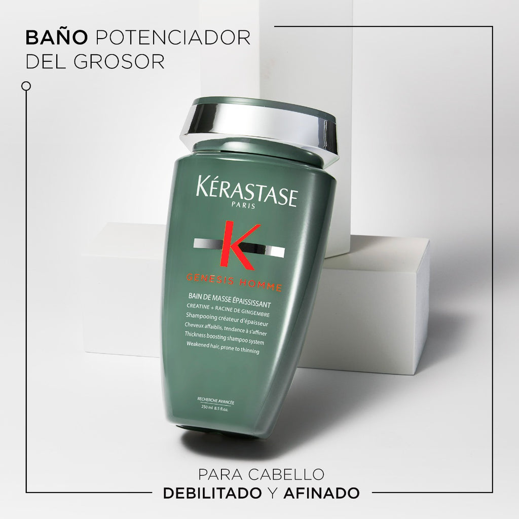 Kérastase Shampoo potenciador del grosor para cabellos debilitados con tendencia a Afinarsegenesis Homme Bain Masse 250ml
