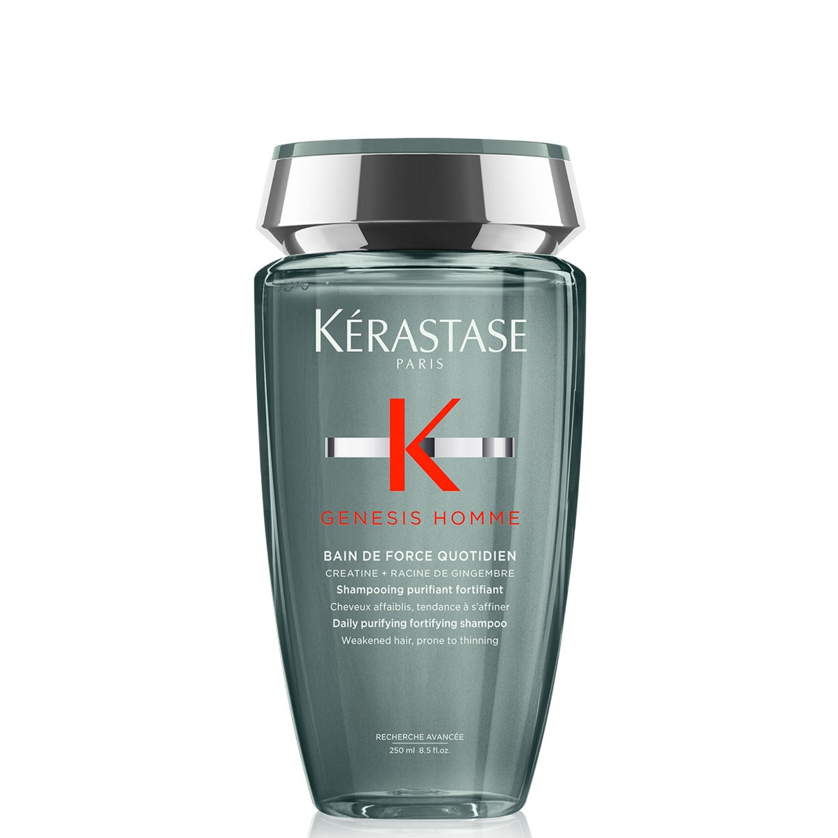 Kérastase Shampoo purificador y fortificante para cabellos debilitados con tendencia a la caída Genesis Homme Bain Force 250ml