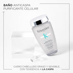 Kérastase Shampoo para cuero cabelludo graso sensible propenso a la caspa Purete anti-pelliculaire symbiose 250ml
