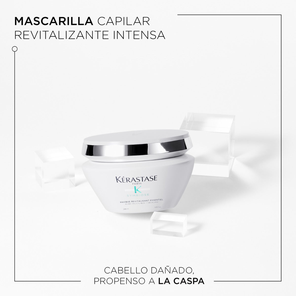 Kérastase Mascarilla Symbiose Revitalisant Essentiel para cabello dañado propenso a la caspa 200ml