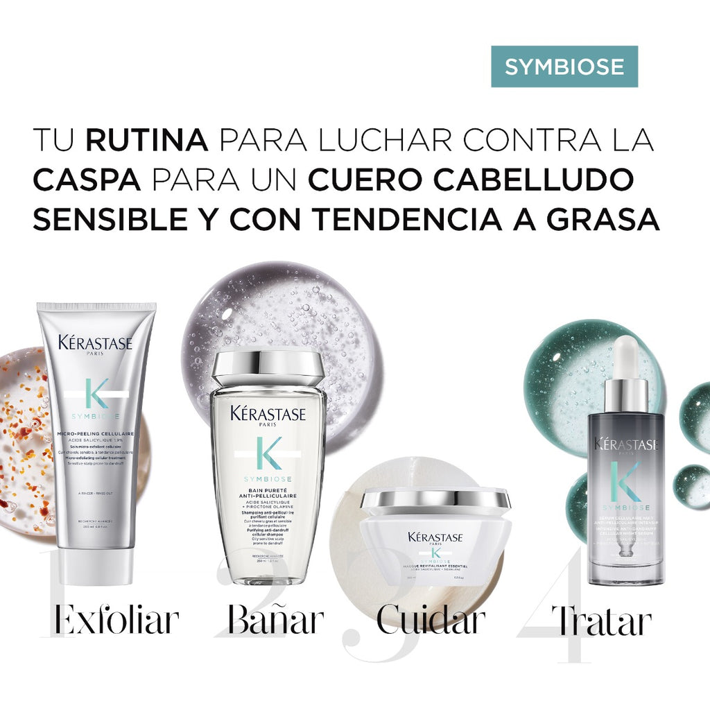 Kérastase Acondicionador Symbiose Apaisant Essentiel para cuero cabelludo sensible propenso a la caspa 200ml