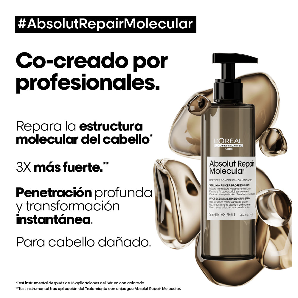 Tratamiento molecular Absolut Repair Molecular para cabello muy dañado Loreal professionnel 250 ml  
