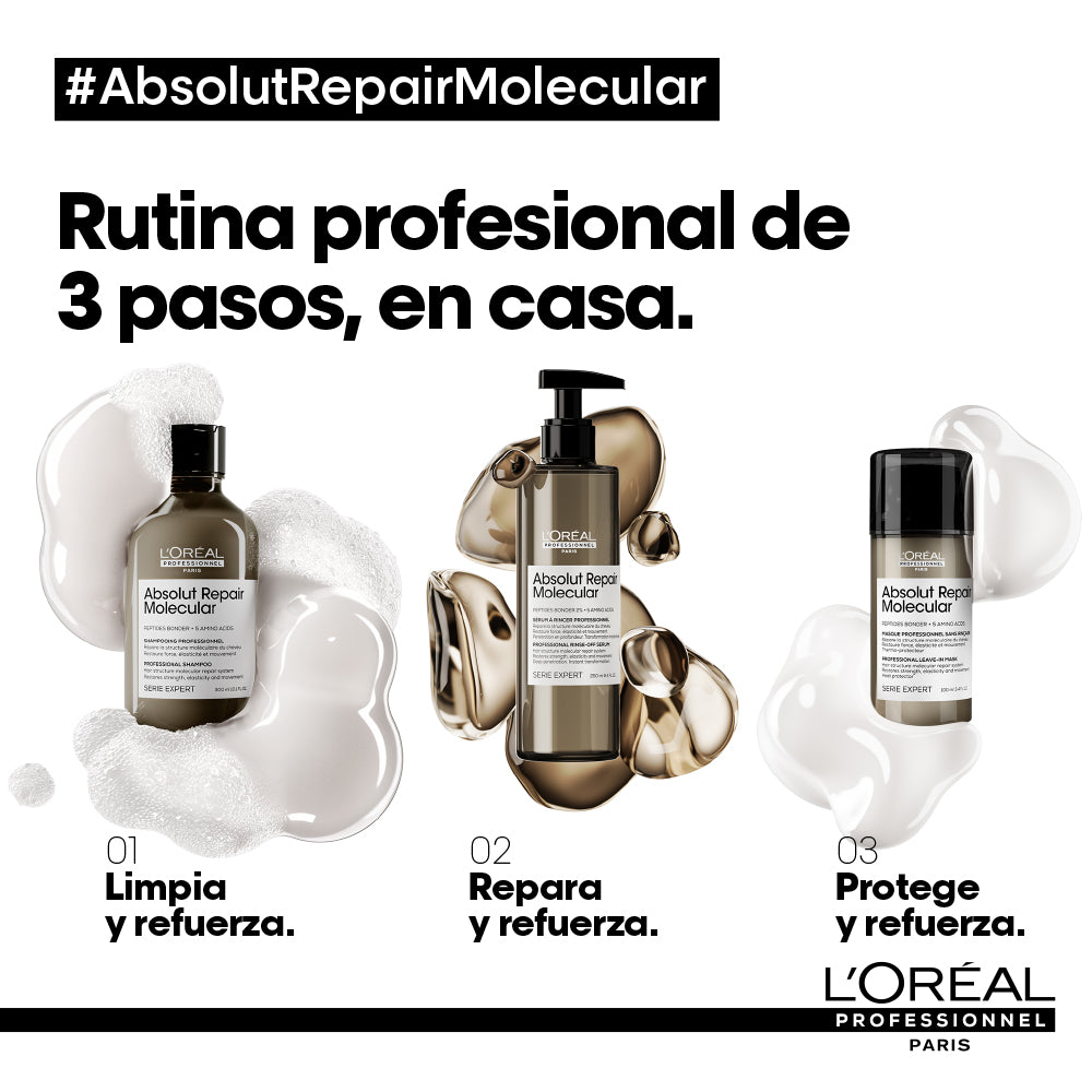 Tratamiento molecular Absolut Repair Molecular para cabello muy dañado Loreal professionnel 250 ml  