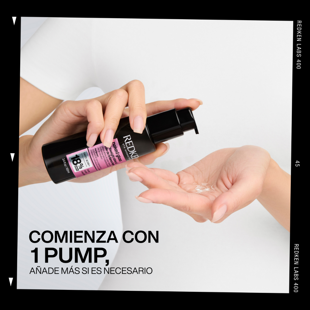 Aceite Ultra ligero Naked Gloss para todo tipo de cabello 100ml