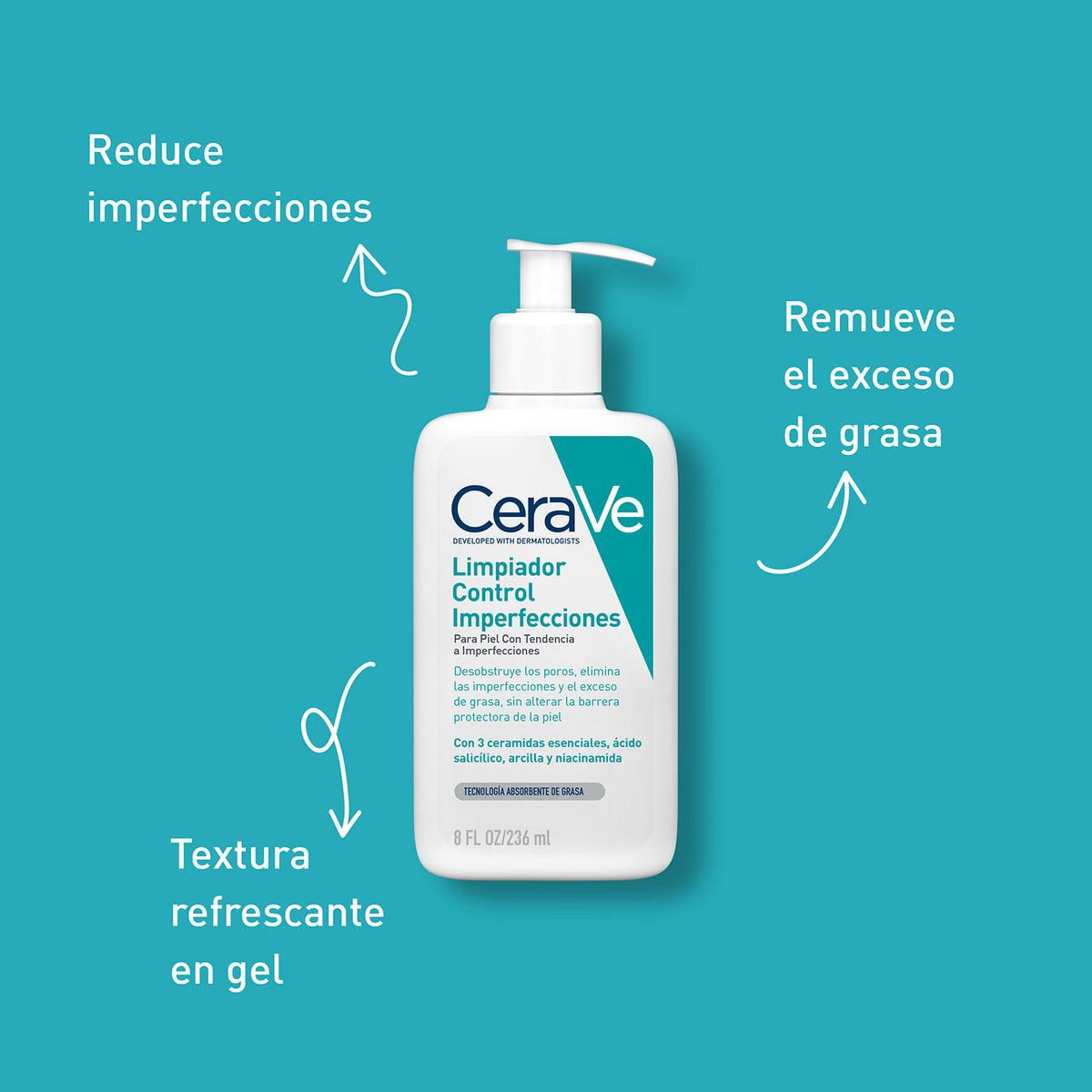 Gel Limpiador Anti-imperfecciones Blemish Control 236ml | CeraVe