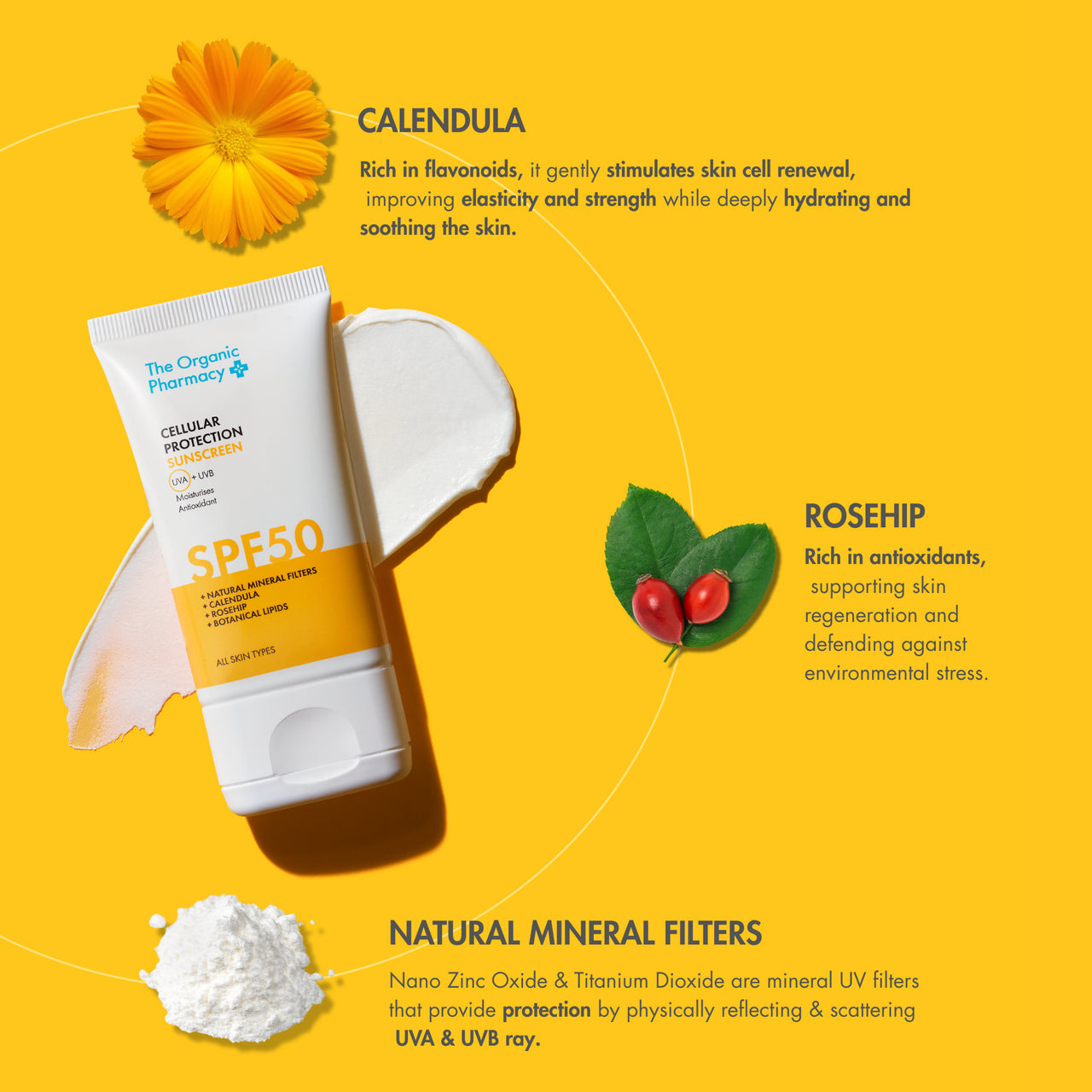 Cellular Protection Sunscreen SPF 50 40ml | The Organic Pharmacy