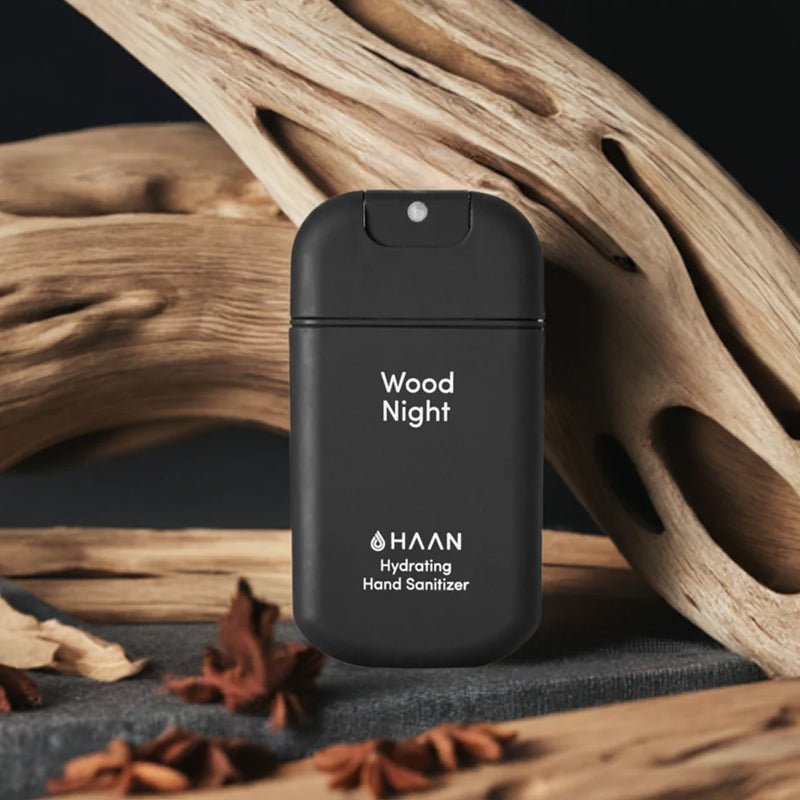 Gel Sanitizer desinfectante de manos HAAN Wood Night Bottle 30ml 
