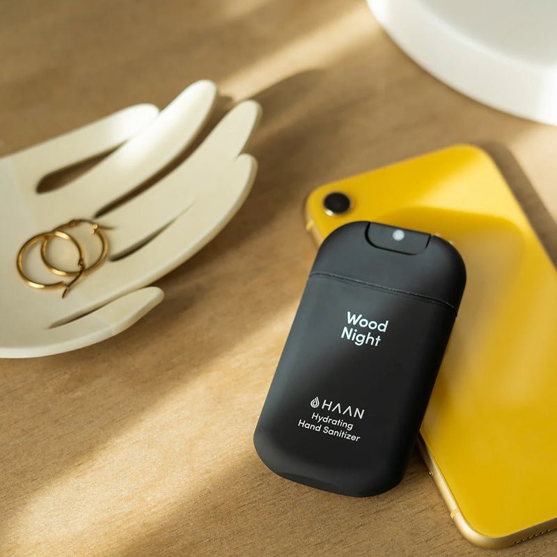 Gel Sanitizer desinfectante de manos HAAN Wood Night Bottle 30ml 