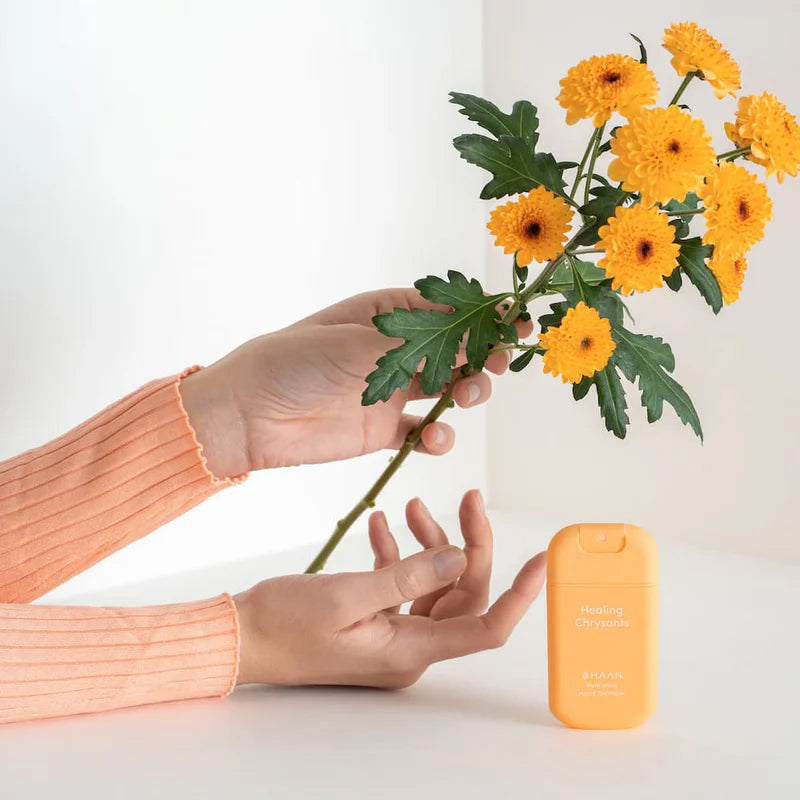 Gel Sanitizer desinfectante de manos HAAN healing Chysants Bottle 30ml