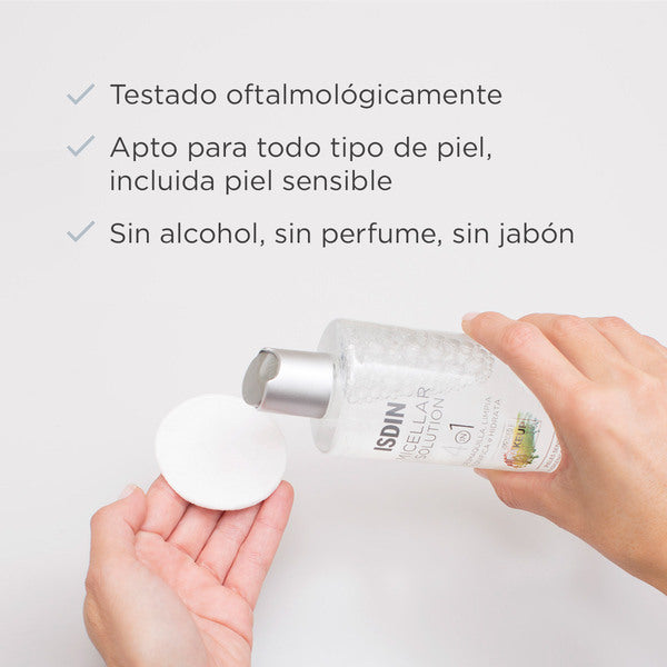 ISDINCEUTICS MICELLAR SOLUTION 400 ml - Agua Micellar facial hidratante para todo tipo de piel - Limpieza