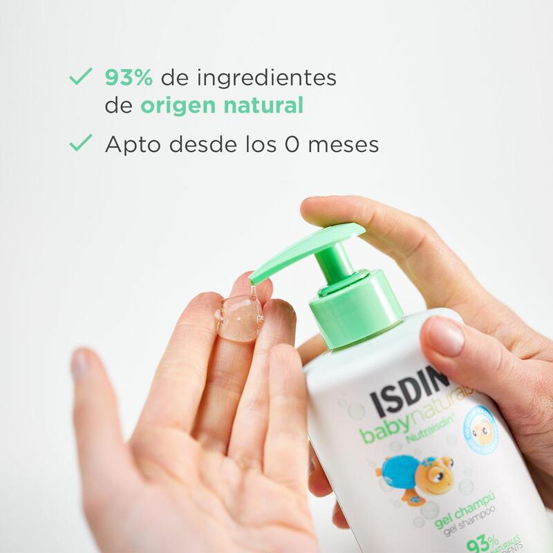 isdin Babynaturals Gel Champú 400ml - Gel shampoo suave para la piel y el cabello del bebé