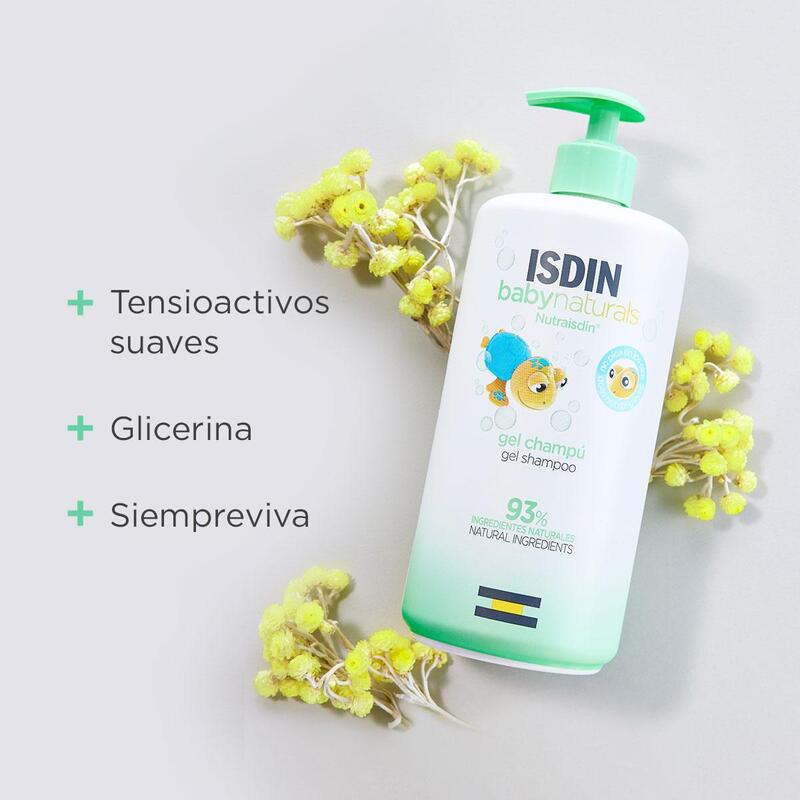 Isdin Babynaturals Gel Champú 200ml - Limpieza cabello y cuerpo para la piel del bebé