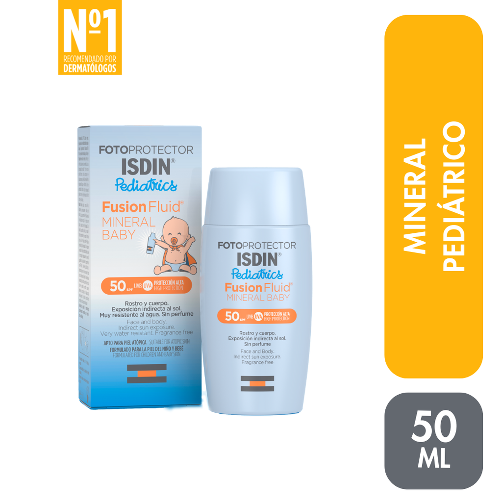 Protector Solar  ISDIN FUSION MINERAL BABY 50- 50 ml - Bloqueador