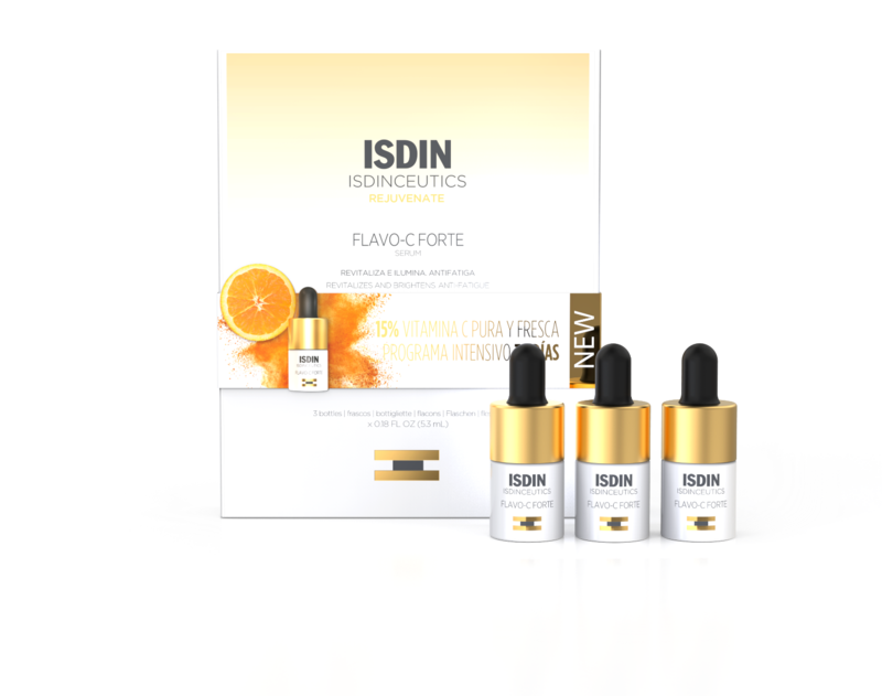 ISDINCEUTICS FLAVO FORTE X 3 X 5.3 ml - Sérum facial con 15% de vitamina C pura y fresca - Antiedad