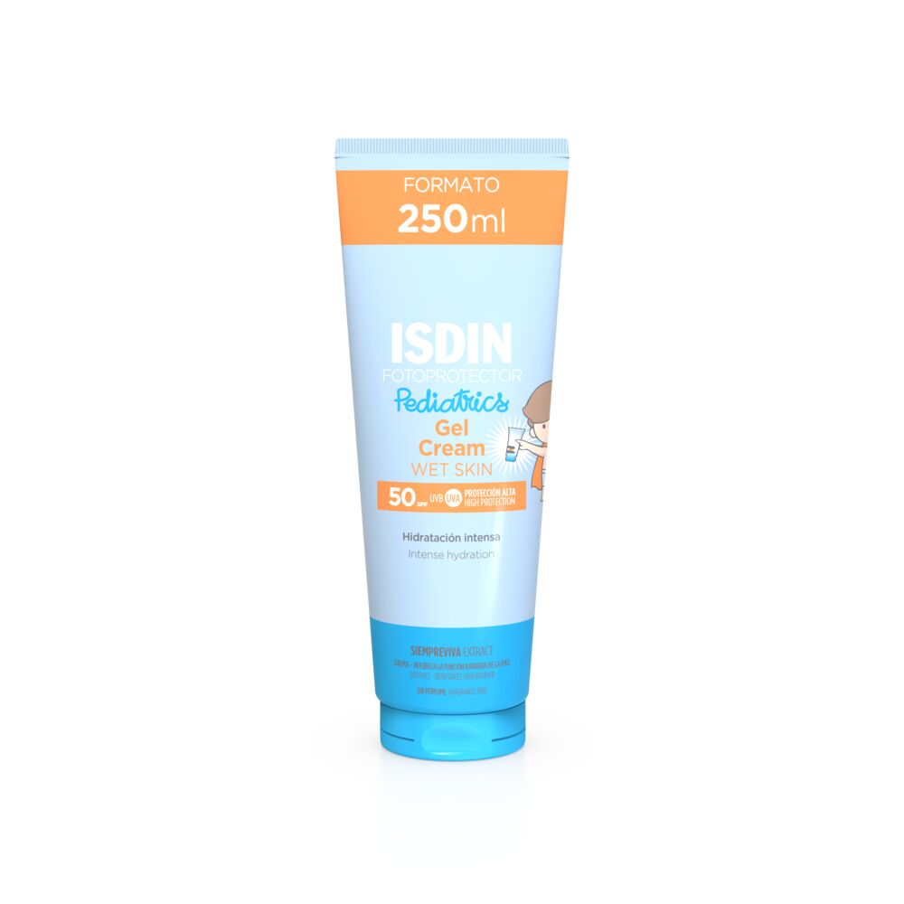 Protector Solar ISDIN PEDIATRICO GEL CREMA WET SKIN 50 - 250 ml  - Bloqueador corporal