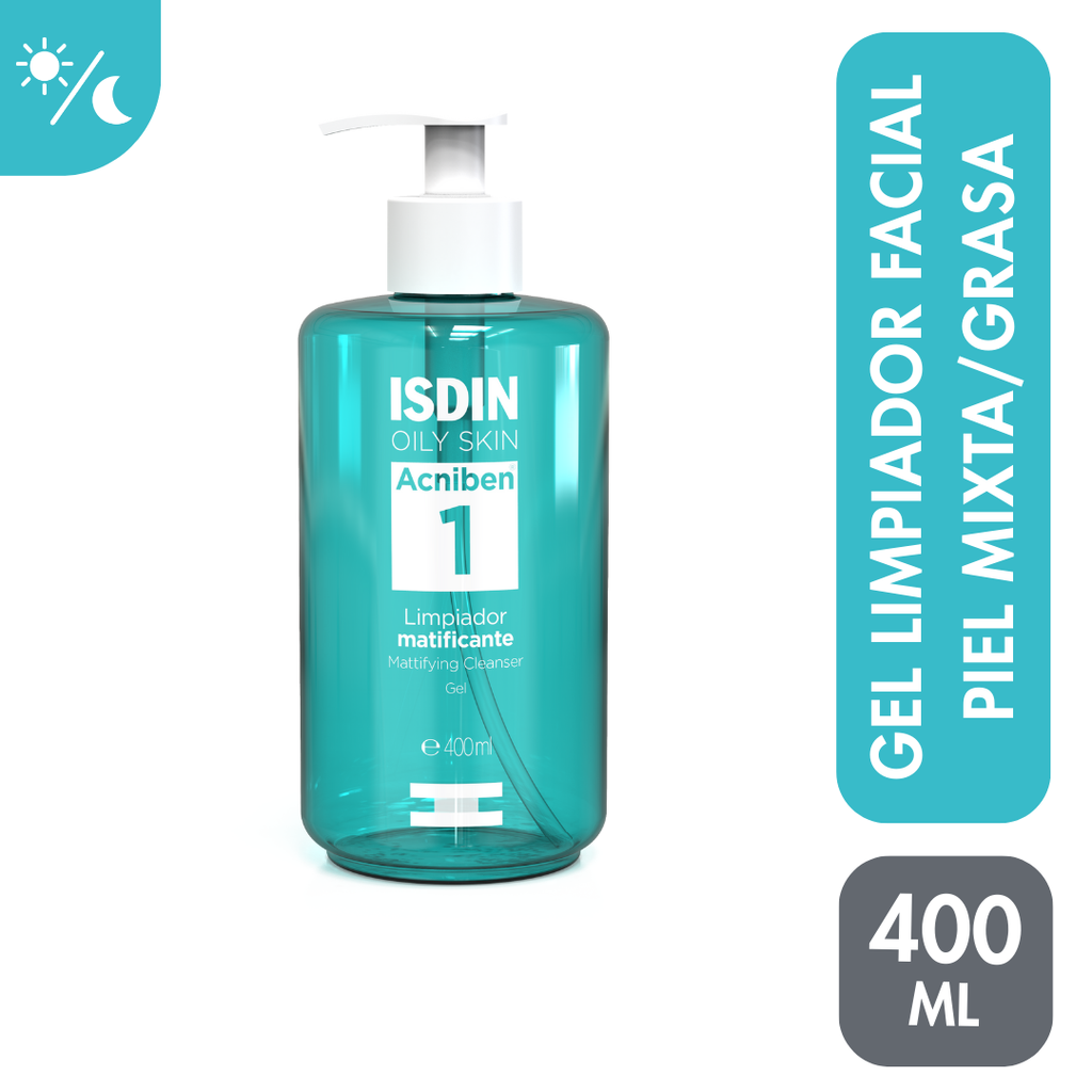 Limpiador Isdin Acniben Matificante Piel mixta a grasa 400ml