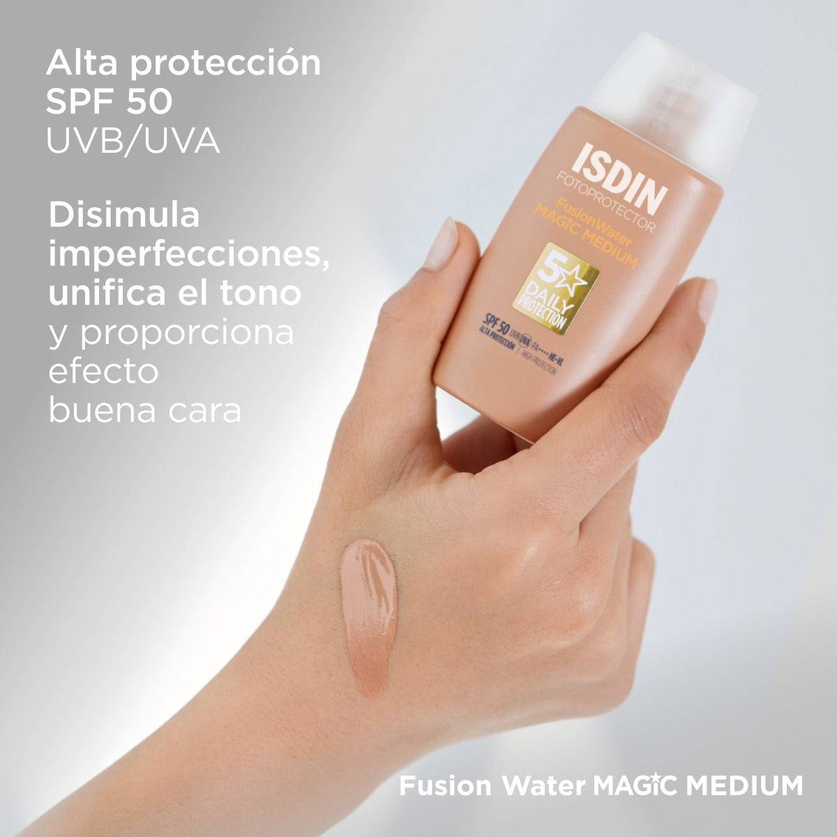 Isdin Fotoprotector Fusion Water Magic Color Medium SPF 50 50ml - Bloqueador