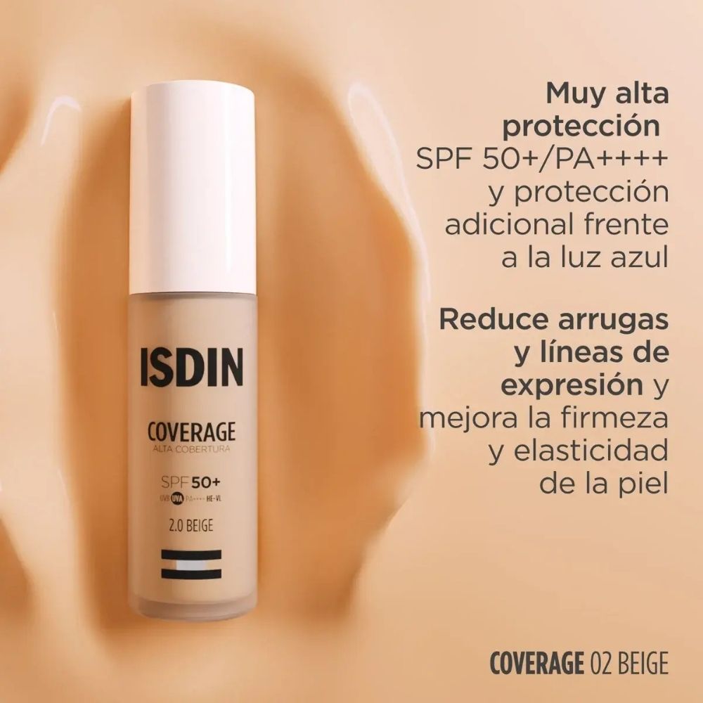 Base de Maquillaje Isdin Coverage  2.0 Beige Spf50+ 30 Gr | Isdin