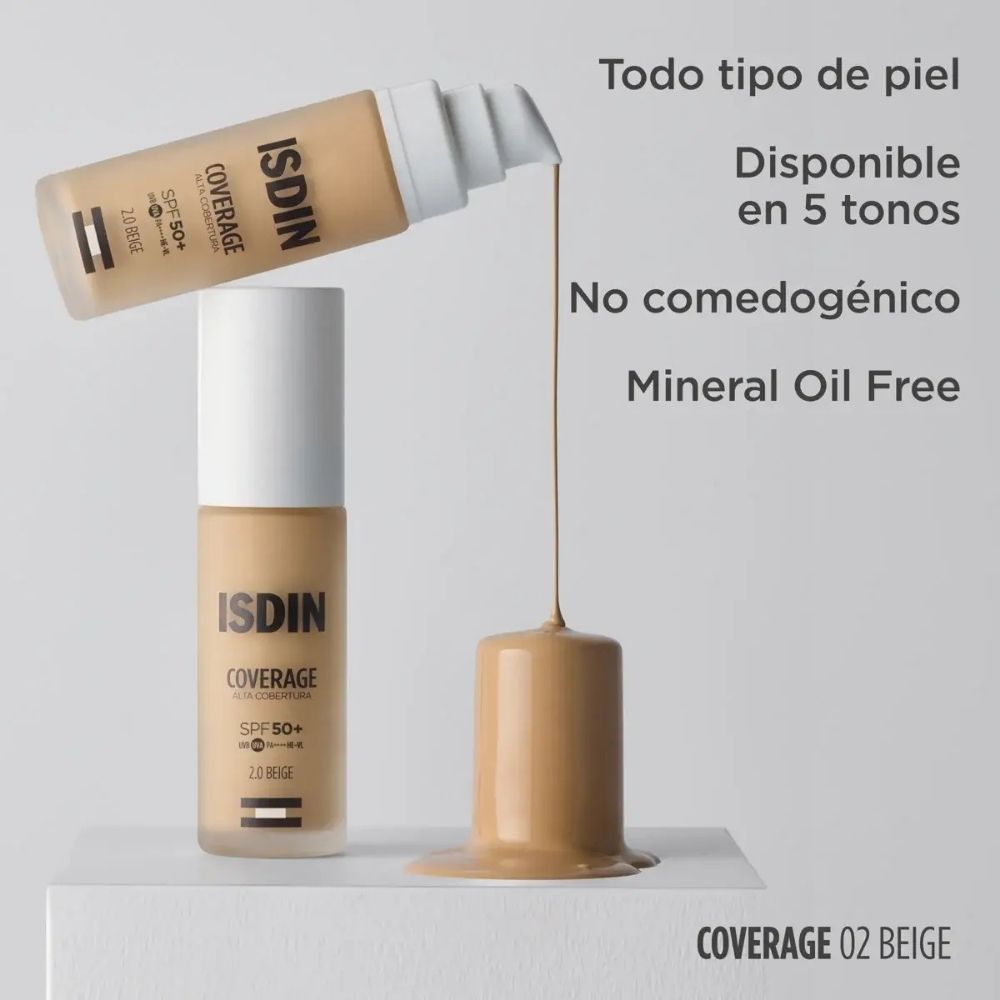 Base de Maquillaje Isdin Coverage  2.0 Beige Spf50+ 30 Gr | Isdin