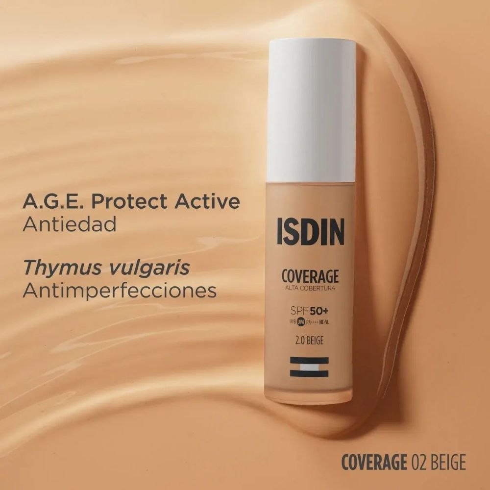 Base de Maquillaje Isdin Coverage  2.0 Beige Spf50+ 30 Gr | Isdin
