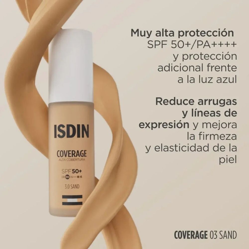 Base de Maquillaje Isdin Coverage 3.0 Sand Spf50+ 30 Gr