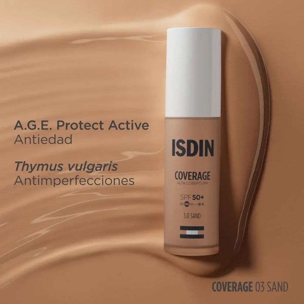 Base de Maquillaje Isdin Coverage 3.0 Sand Spf50+ 30 Gr