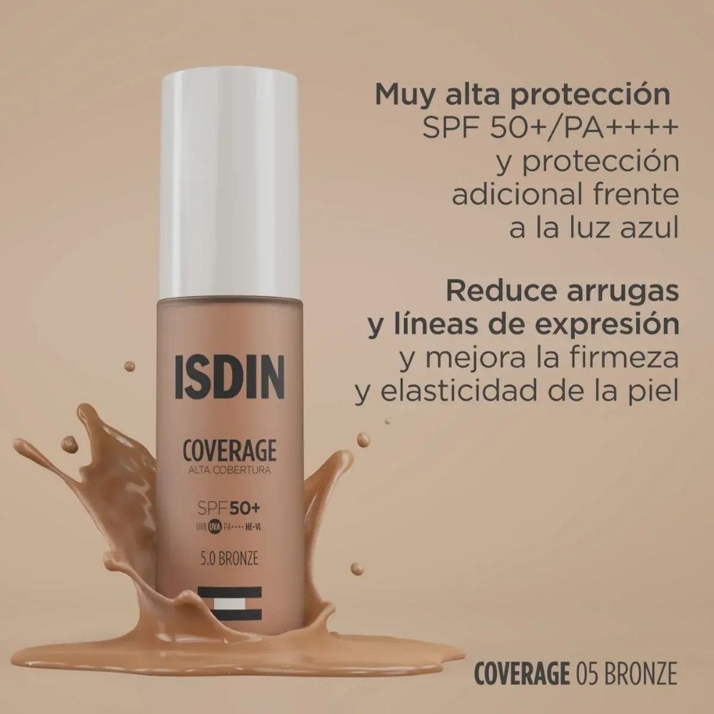 Base de Maquillaje Isdin Coverage 5.0 Bronze Spf50+ 30 Gr