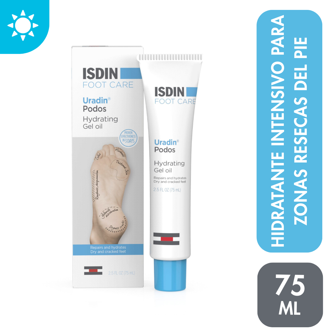 ISDIN UREADIN PODOS GEL OIL 75 ml - Elimina asperezas del talón y de la planta del pie.